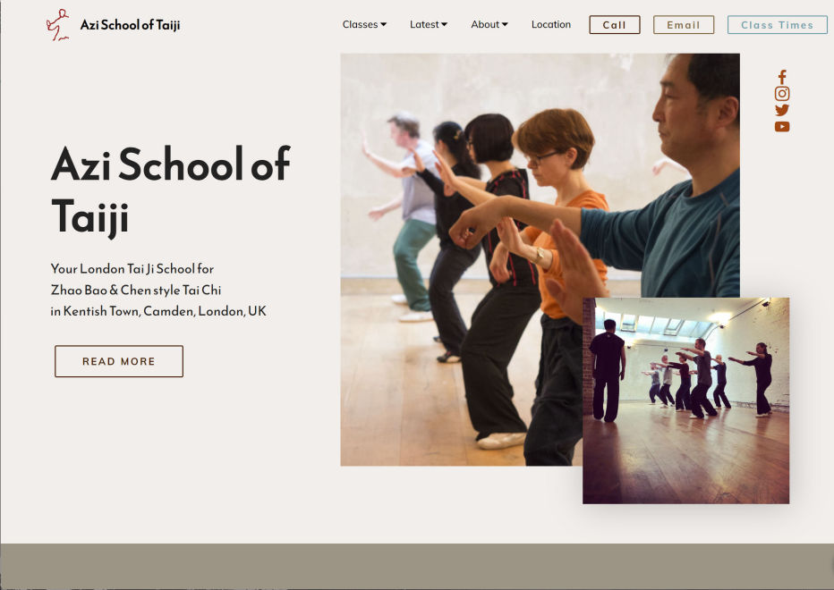 Azi School of Taiji Website Design | YT Photography & Design | Yvanne Teo